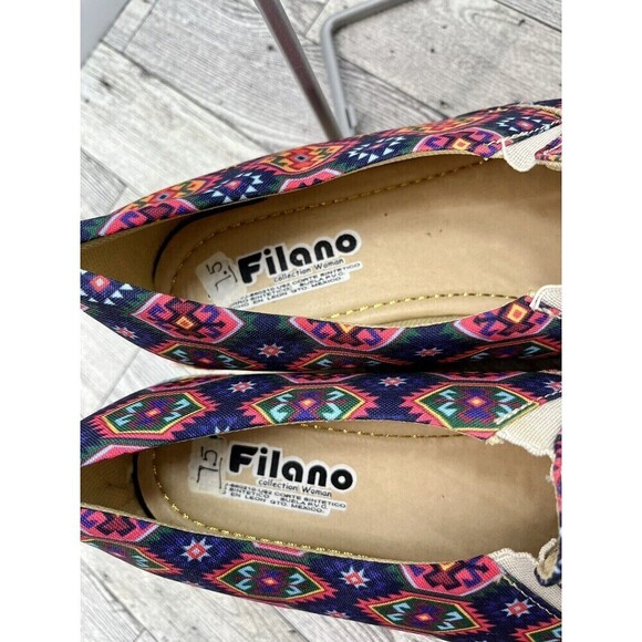 Filano Espadrilles Womens Aztec Southwestern Boho 7.5 Multicolor*Run Small - Picture 6 of 9